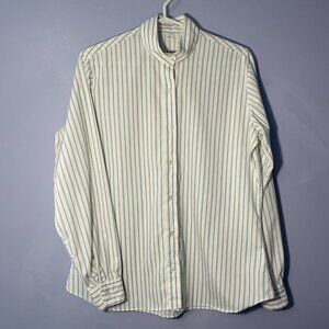 English Youth 16 'Classic' Show Shirt, white w/ blue stripes